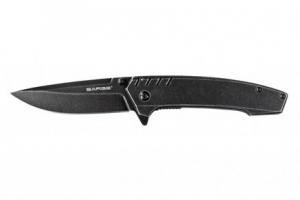 Sarge Stone Folding Knife - 3.25" Plain Black Drop Point Blade