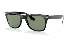 RAY BAN Wayfarer Liteforce Sunglasses with Black Frame and Green Lenses