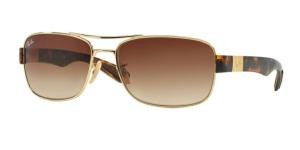 Ray-Ban RB3522 Sunglasses 001/13-61 - Arista Frame, Brown Gradient Lenses