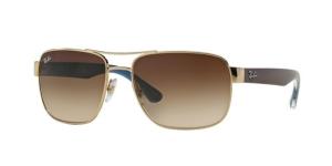 Ray-Ban RB3530 Sunglasses 001/13-58 - Gold Frame, Brown Gradient Lenses