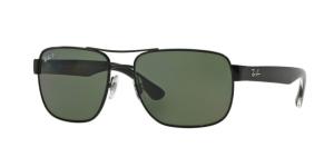 Ray-Ban RB3530 Sunglasses 002/9A-58 - Black Frame, Polar Green Lenses