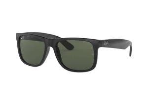 RAY BAN Justin with Gloss Black Frame and Classic Green Lenses