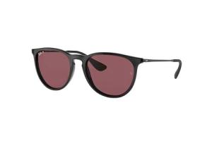 RAY BAN Erika Classic Sunglasses with Black Frame and Violet Mirror Polarized Lenses