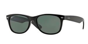 Ray-Ban Wayfarer RB2132 Sunglasses 901/58-58 - Black Frame, Crystal Green Polarized Lenses