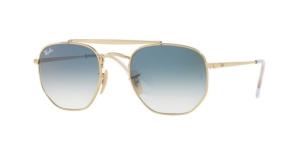 Ray-Ban RB3648 Sunglasses 001/3F-54 - Gold Frame, Clear Gradient Blue Lenses