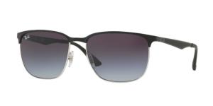 Ray-Ban RB3569 Sunglasses 90048G-59 - Silver Top Black Frame, Grey Gradient Dark Grey Lenses