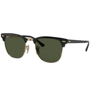 Ray-Ban Clubmaster RB3716 Metal Polarized Glass Sunglasses - Black/Green Classic G-15 - Standard