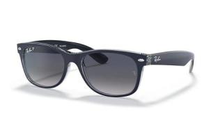 RAY BAN New Wayfarer Classic Sunglasses with Matte Blue Frame and Blue Gradient Polarized Lenses