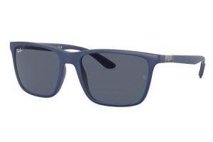 RAY BAN RB4385 Sunglasses with Matte Blue Frame and Dark Gray Lenses