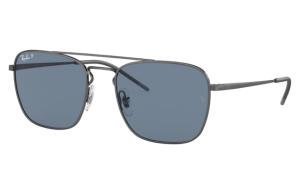 Ray-Ban RB3588 Sunglasses - Men's, Gunmetal Frame, Dark Blue Polarized Lens, 55, RB3588-92492V-55