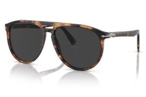 PERSOL PO3311S Sunglasses with Honey Tortise Frame and Black Polarized Lenses