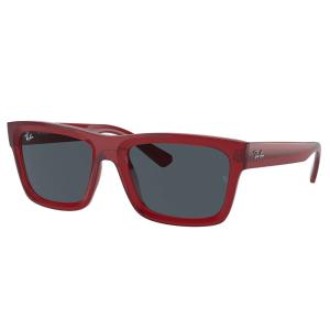 Ray-Ban Warren Bio-Based RB4396 Polarized Sunglasses - Polished Transparent Red/Dark Gray Classic - X-Large