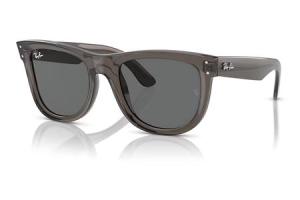 RAY BAN Wayfarer Reverse Sunglasses with Polished Transparent Dark Grey Frame and Dark Grey Lenses