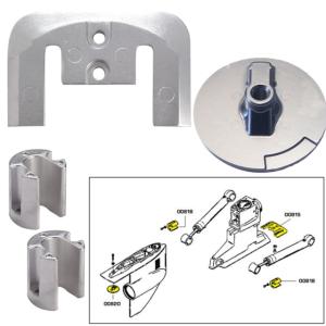 Tecnoseal Anode Kit w/Hardware - Mercury Bravo 2-3 - Aluminum, 20804AL