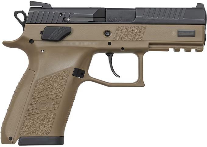 CZ P-07 9mm Luger Pistol 3.75" Barrel 15+1 Round Black Slide Flat Dark Earth Grip Flat Dark Earth Frame