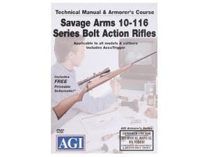 American Gunsmithing Institute (AGI) Technical Manual & Armorer's Course Video Savage Arms 10-116 Series Bolt Action Rifles" DVD - 141757"