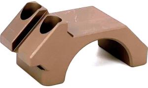 American Defense Manufacturing One Delta Scope Mount Ring Cap w/ Offset Rail, 34mm Ring Size, Flat Dark Earth, AD-DRCO-34-FDE
