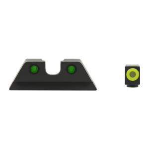 Meprolight ML-40224 HVS Fixed Self Illuminated Yellow Front and Rear Day/Night Sight for Glock Models