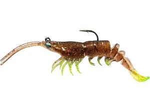Z-Man PrawnstarZ Shrimp - Rootbeer Chartreuse - 3-1/2"