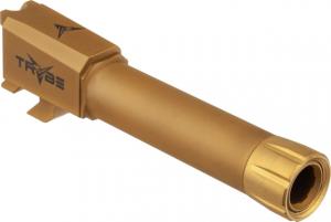 TRYBE Defense Grade Threaded Pistol Barrel, S&W M&P Shield, 1/2 x 28 Thread, Gold TIN, TPBSWSH-TIN