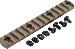 TRYBE Defense Magnite M-Lok Picatinny Rail Section with Lugs - 13 Slots, FDE, TRBDMGRAIL13-V2-FDE