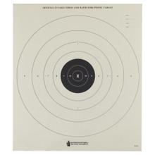 ACTION TARGET B-8 TIMED AND RAPID FIRE TARGET BLACK BULL'S-EYE - 21" X 24"