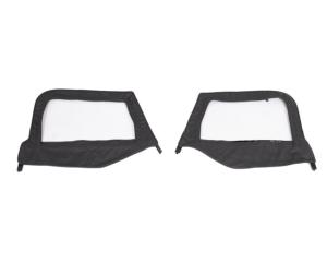 King 4WD Replacement Soft Upper Doors for Jeep Wrangler TJ, Tinted, Pair, Black, 14019935T