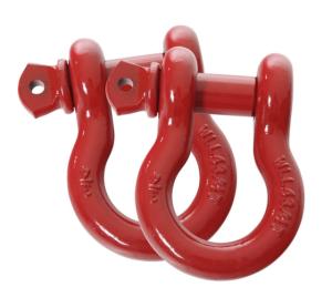 Overland Vehicle Systems Recovery Shackle, 3/4in, 4.75 Ton, Sold In Pairs, Red, 19010204