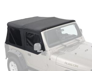 King 4WD Replacement Soft Top With Tinted Upper Doors, TJ, Black Diamond, 14010135T