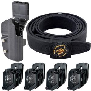 Black Scorpion Outdoor Gear USPSA Grand Master Production Holster / Shooting Belt Combo, Right, Canik TP9SFx, Black, Medium, CO06-TP9SFX-BTMBK