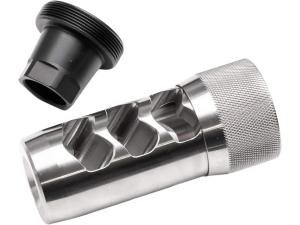 Area 419 Hellfire Self Timing Muzzle Brake with Universal Thread Adapter Stainless Steel - 237495