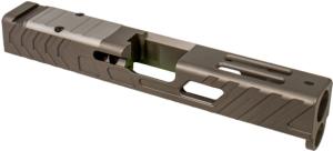 Shark Coast Tactical Bear Custom Stripped Pistol Slide, Glock 19, Gen 5, Tungsten, 100-001-0105-03