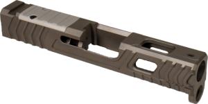 Shark Coast Tactical Greasy Custom Stripped Pistol Slide, Glock 43x, Black, 100-004-0300-01
