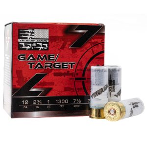 Veteran Ammo Game/Target 12 Gauge 2-3/4in #7.5in 1oz Target Shotshells - 25 Rounds - #7.5