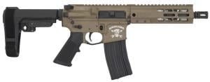 Brigade BM-15 Pistol 5.56 Forged Receiver 7.5" SBA3 Tactical Brace 7" M-Lok Rail A2 Flash Hider