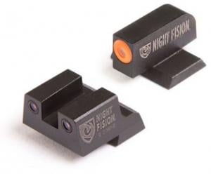 Night Fision Perfect Dot Night Sight Set w/Front, Square Rear, Orange Front w/Green Tritium, Black Rear w/Green T, Fits Canik TP9SF ELITE/TP9SF/TP9SA, CNK-027-003-OGZG