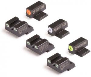 Night Fision Perfect Dot Night Sight Set w/Front, Square Rear, Yellow Front w/Green Tritium, Black Rear w/Green T, Fits Springfield XD-S & XD-E, SPR-228-003-YGZG