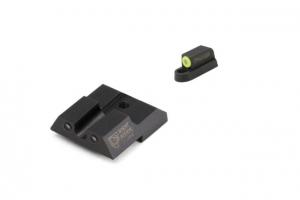 Night Fision Perfect Dot Front Night Sights w/ U Notch Rear for CZ-USA, Yellow Front w/ Green Tritium - Black Rear w/ Gree, fits P-07 & P-09, CZU-076-007-YGZG