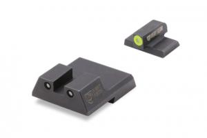 Night Fision Perfect Dot Front Night Sights w/ Square Notch Rear for HK, Yellow Front w/ Green Tritium - Black Rear w/ Gree, fits VP9, VP9SK, .45C, .45C Tactical, P30, P30L, P, HAK-126-003-YGZG