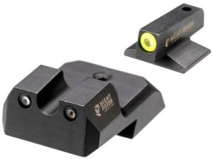 Night Fision 1911 Tritium Night Sight Set, .180 Blade Yellow Front Ring, U Notch Rear, 1911-325-007-YGZG
