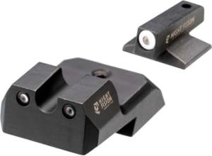Night Fision 1911 Tritium Night Sight Set, .160 Blade White Front Ring, U Notch Rear, 1911-326-007-WGZG