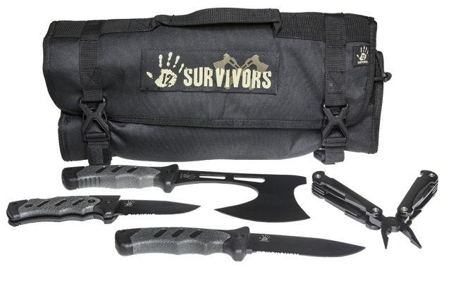12 Survivors Knife Rollup Kit, Black (810119018779)