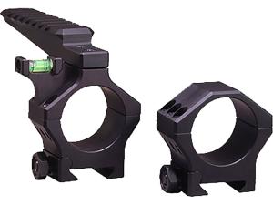 Hawkins Precision Heavy Tactical Pictanny-Style Scope Rings with Offset Level Cap and Top Picatinny Rail Matte - 199926