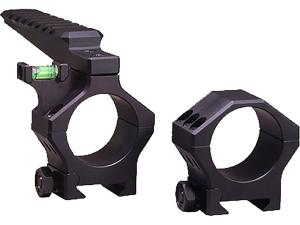 Hawkins Precision Heavy Tactical Pictanny-Style Scope Rings with Offset Level Cap and Top Picatinny Rail Matte - 413446