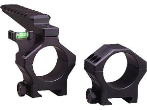 Hawkins Precision Heavy Tactical Pictanny-Style Scope Rings with Offset Level Cap and Top Picatinny Rail Matte - 424364