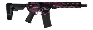Shark Coast Tactical SCC07053ANBCHYP Anime15 556 NATO 301 1050 Black Nitride Threaded Barrel Black Cherry Cerakote Aluminum Receiver wPicatinny Rail Polymer SB Tactical SBA3 Brace Magpul MOE