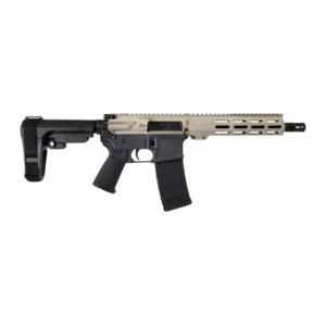 Shark Coast Tactical SCC07169FCATP Fisher Cat 556 NATO 301 Black Nitride Threaded Barrel Aluminum Receiver wPicatinny Rail MLOK Handguard Polymer SB Tactical SBA3 Brace Magpul MOE Grip Right