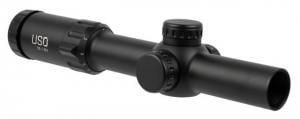U.S. Optics TS-8X Riflescope, 1-8x24mm, 30mm Tube, Digital Red SFP Simple Cross Hair Reticle, Elevation and Windage Zeroing Knob with 1/2 MOA Adjustments, Matte, Black, TS-8X SFP