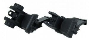 Tacfire AR15 45 Degree/Low Profile Polymer Flip-Up Sights w/Dual Aperture, Pair, Black IS008B-45
