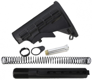 Mil-Spec 6 Position Stock Set, Buffer Tube, Spring, Buffer,Plate Nut .223 Carbine Rifle Kit - ST003M+ST007M
